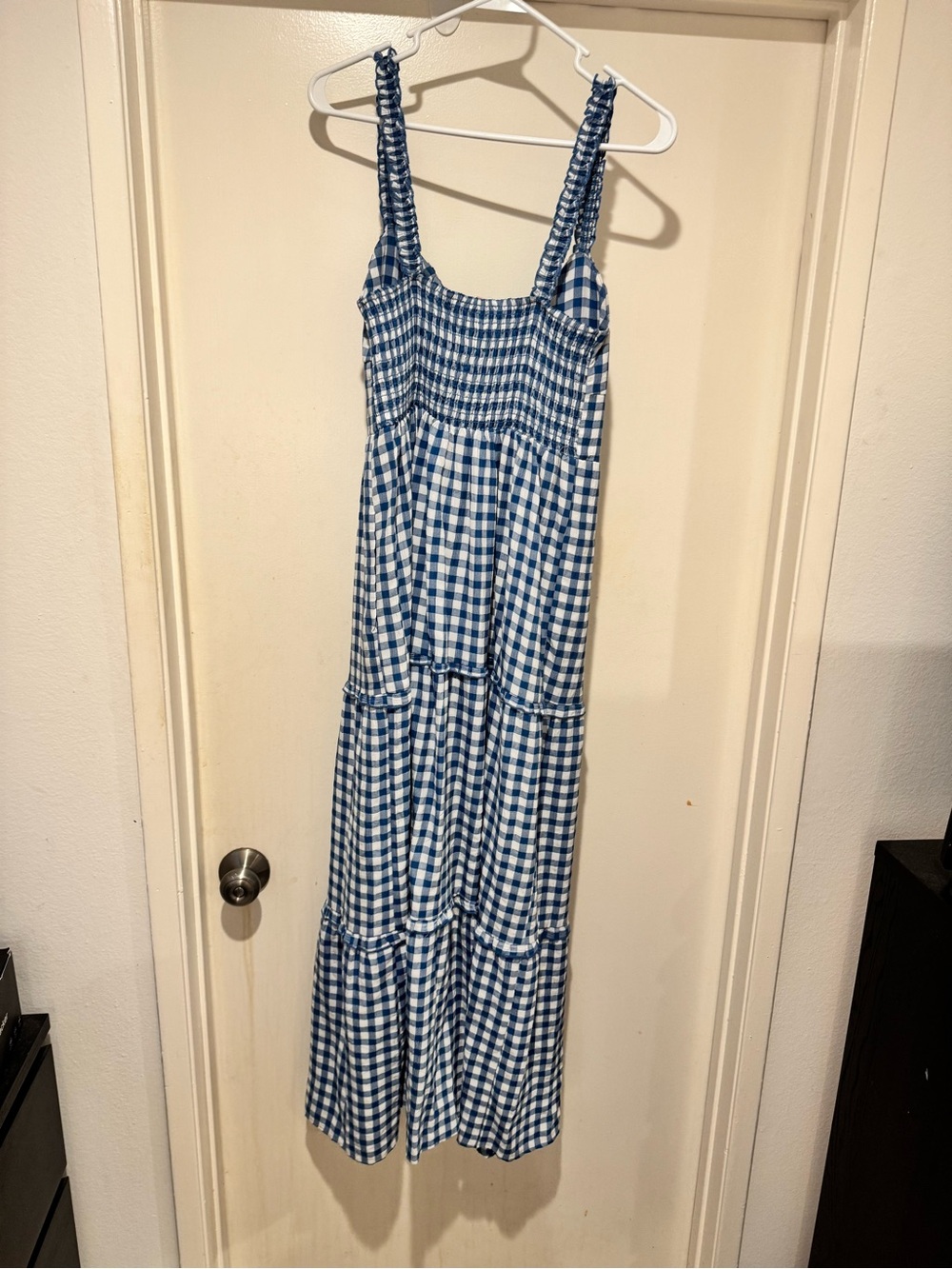 Show Me Your Mumu Rosie maxi Dress ~ Blue Bounty Gingham - Picture 4 of 7